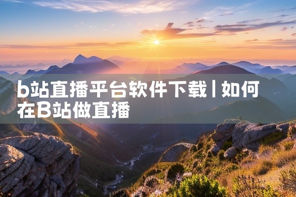b站直播平台软件下载