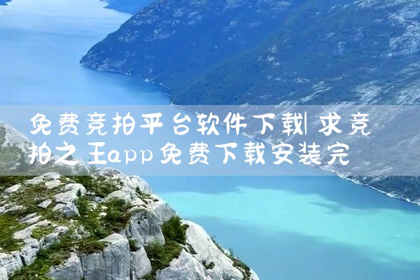 免费竞拍平台软件下载