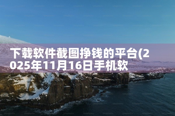 下载软件截图挣钱的平台