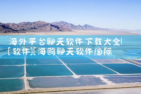 海外平台聊天软件下载大全
